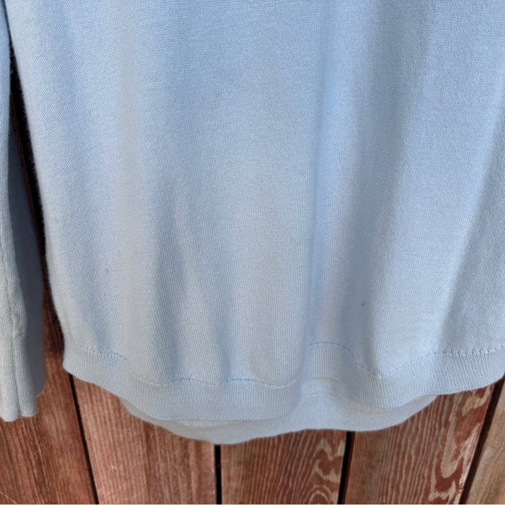 Loft Light Blue Long Sleeve Sweater Size Medium. - Picture 5 of 15